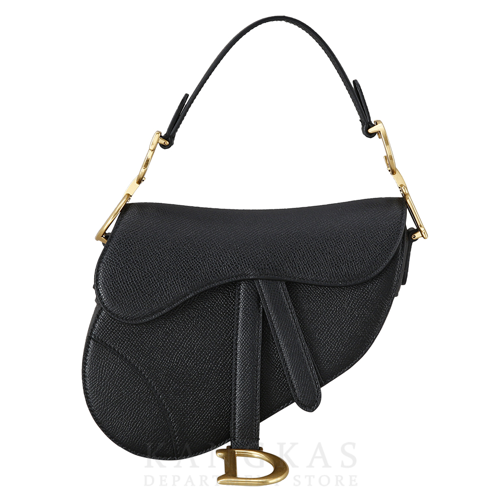 CHRISTIAN DIOR(USED)크리스찬디올 블랙 레더 새들백 미니